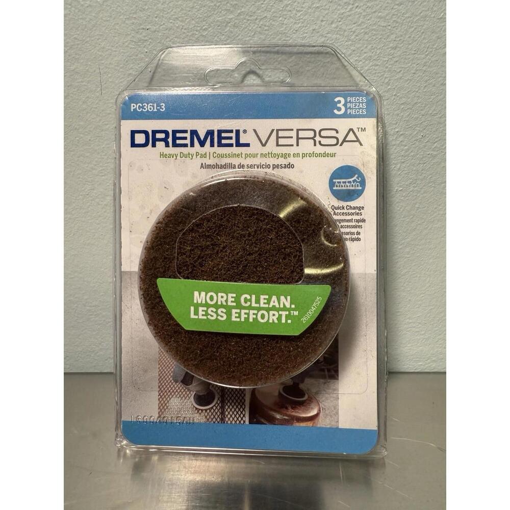 Dremel Versa Heavy Duty Pad PC361-3 Pack of 3 Cleaning Scrub NEW